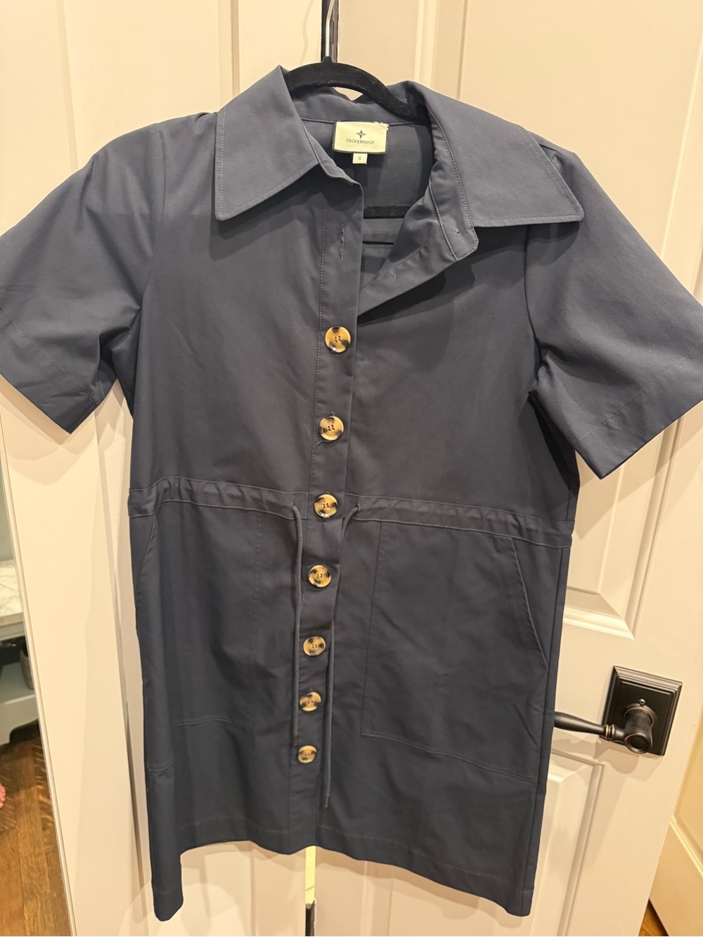 Tuckernuck Navy Carson Shirt Dress